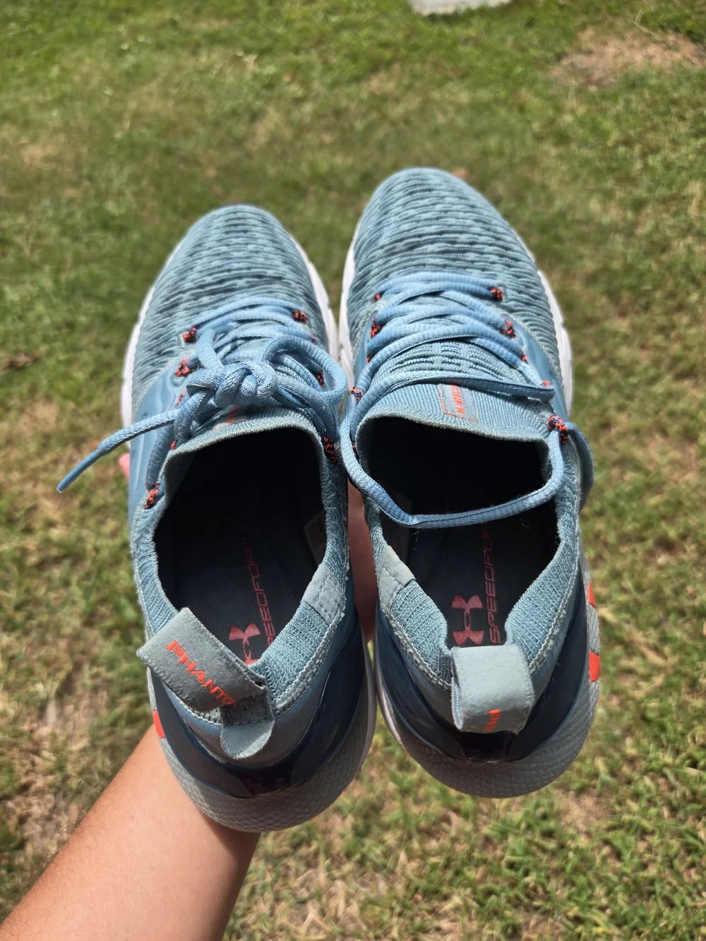 Athletic Women's Light Teal Training Sneakers with Coral Accents